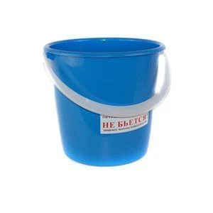Ведро 10л пластик голубое ударопрочное (жесткое) без крышки (10)