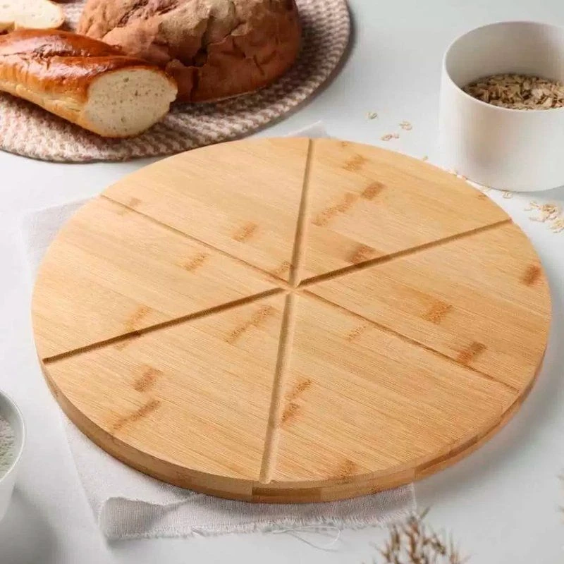 Блюдо для пиццы 33*2см бамбук КТ-БК-08 (12) ВЫВОД