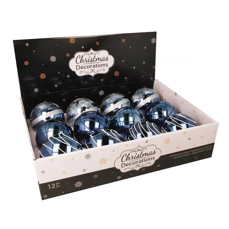 Украшение новогоднее Шар Синее вдохновение D 8 см
