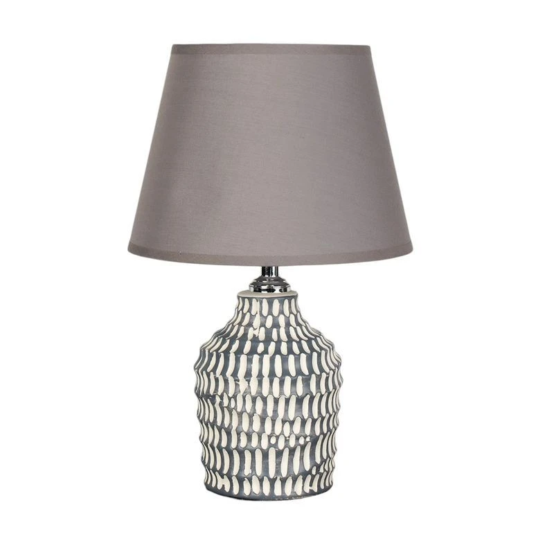 Лампа настольная с абажуром керамика 36см серый YM22024 (24)