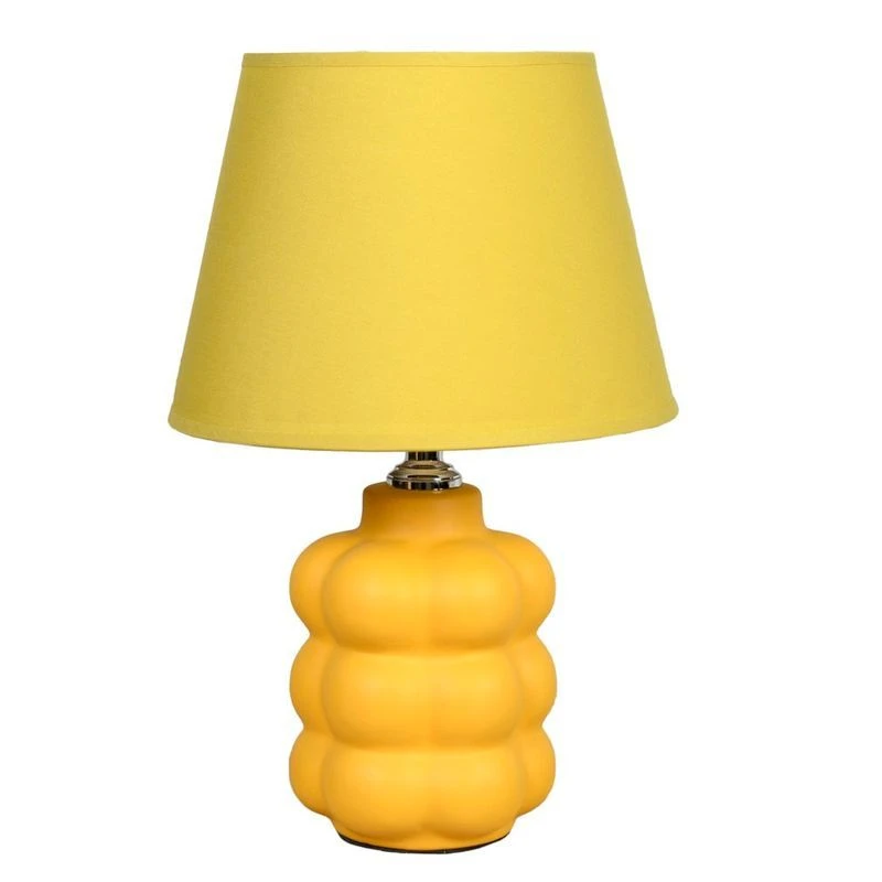 Лампа настольная с абажуром керамика 35см зеленый/желтый YM220312 (24)