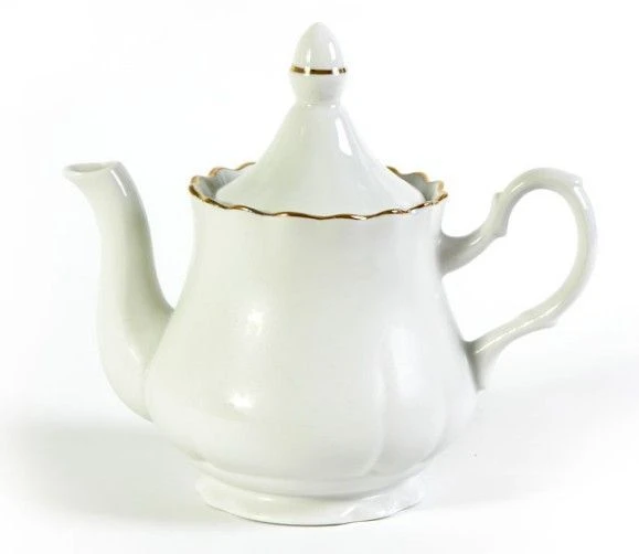 Чайник заварочный 800мл фарфор БЕЛЬЕ С ЗОЛОТОЙ ОТВОДКОЙ Романс 2с0368 (12)
