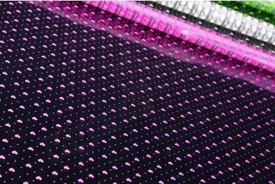 Пленка в рулоне прозрачная полипропилен Мелкие сердца  красная 70см*9,3м*0,24кг (10)