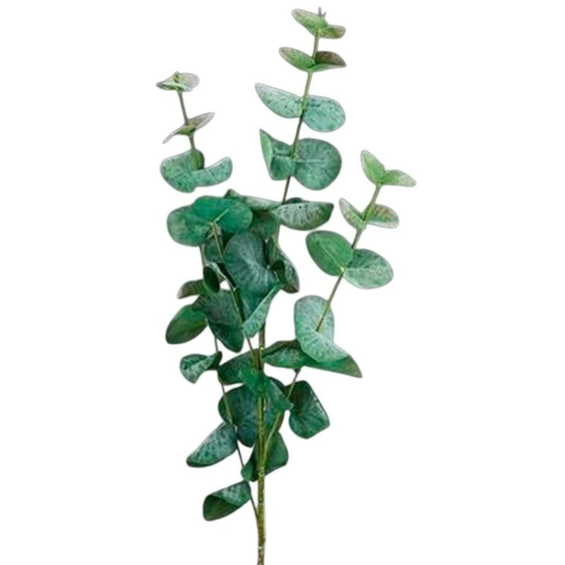 Цветы искусственные Ветка эвкалипта зеленая 85*25см 4630270034588