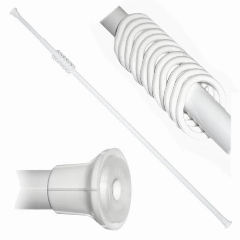 Карниз для ванной телескопический металл/пластик 155-280см белый (25)