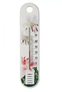 Термометр комнатный 19*4,5см пластик ЦВЕТОК П-1 в блистере (50/100)