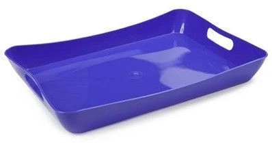 Поднос 42,2*28,2*5,2см пластик FUNNY лазурно-синий прямоугольный (15)