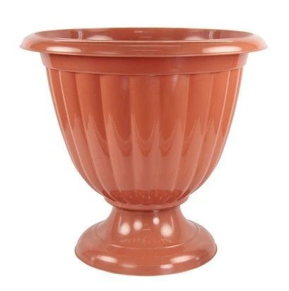 Вазон 12л 38*38*36см пластик ЖАСМИН коричневый (10)