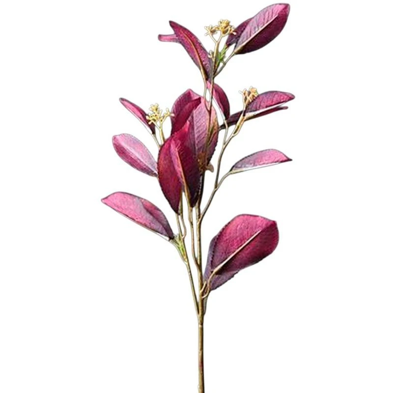 Цветы искусственные Ветка фотинии с листьями бургунди 60см 4630270032263