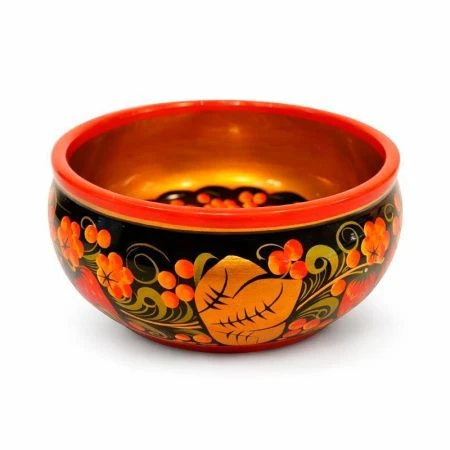 Супница 1,7л дерево глубокая с хохломской росписью большая (1)