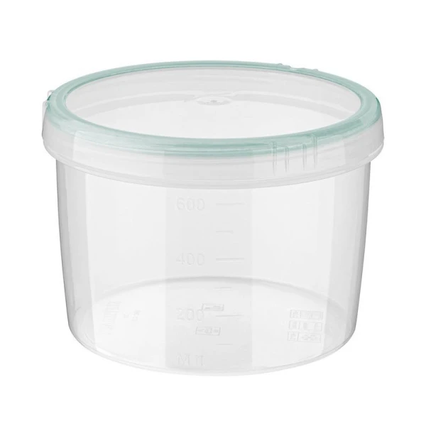 Контейнер пищевой 750мл 12,5*9см пластик ВИНТАЖ с завинчивающейся крышкой (21)