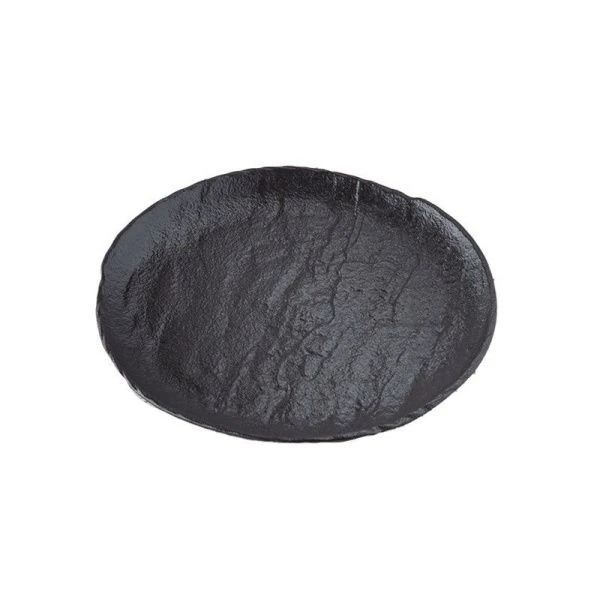 Тарелка мелкая 28см фарфор Slatestone черный круглая WL-661127/A (3/18)