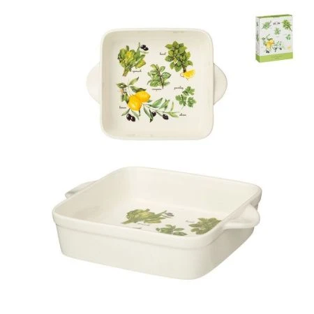 Блюдо для запекания 27см фарфор Секретные ингредиенты квадратное (12)
