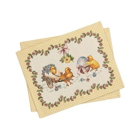 Салфетки пасхальные набор 2шт 35*45см гобелен МОИ ЛЮБИМЫЕ НЕЗАБУДКИ 05051