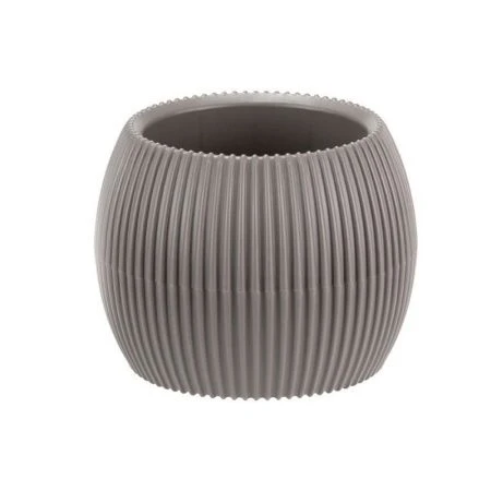 Кашпо 350мл 115*115*90мм пластик ПИКАНТО французcкий серый круглое (12)