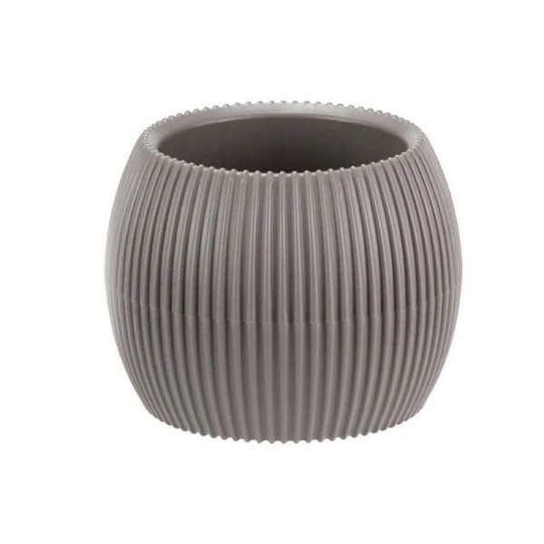 Кашпо 350мл 115*115*90мм пластик ПИКАНТО французcкий серый круглое (12)