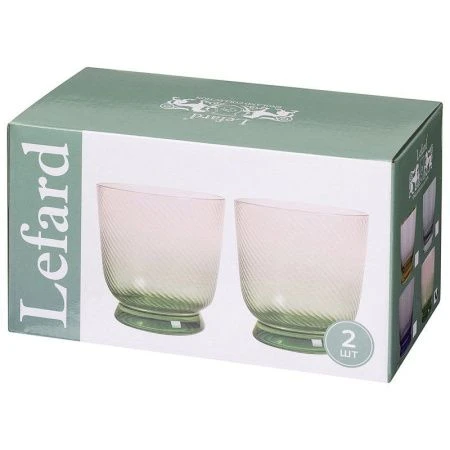 Стаканы набор 2шт 360мл стекло Twist & Shine фиолетовый (20)