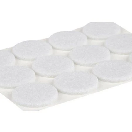 Накладки-протекторы для мебели самоклеящиеся 12шт 28мм  белый