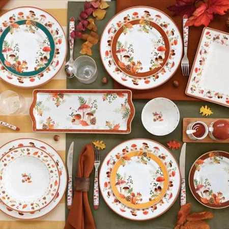 Кружка 350мл фарфор Autumn Breeze Белка и грибы белая EL-R0918/AUBR (18)