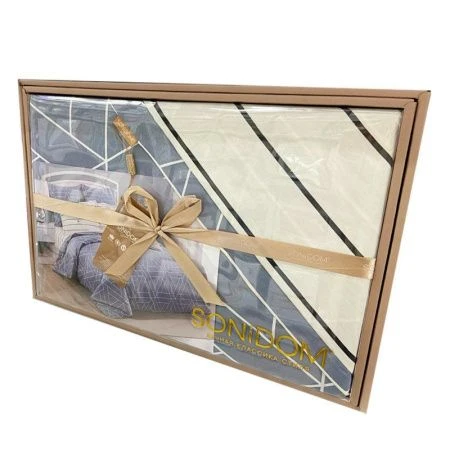 КПБ 2сп сатин с европростыней (под.180*215+/-3, пр.230*250+/-3, нав.70*70*2) №15