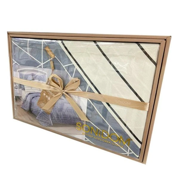 КПБ 2сп сатин с европростыней (под.180*215+/-3, пр.230*250+/-3, нав.70*70*2) №15