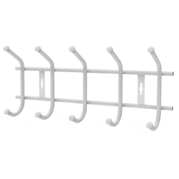 Вешалка 5 крючков настенная 465*190*80мм металл ВНТ5М серая матовая (5)