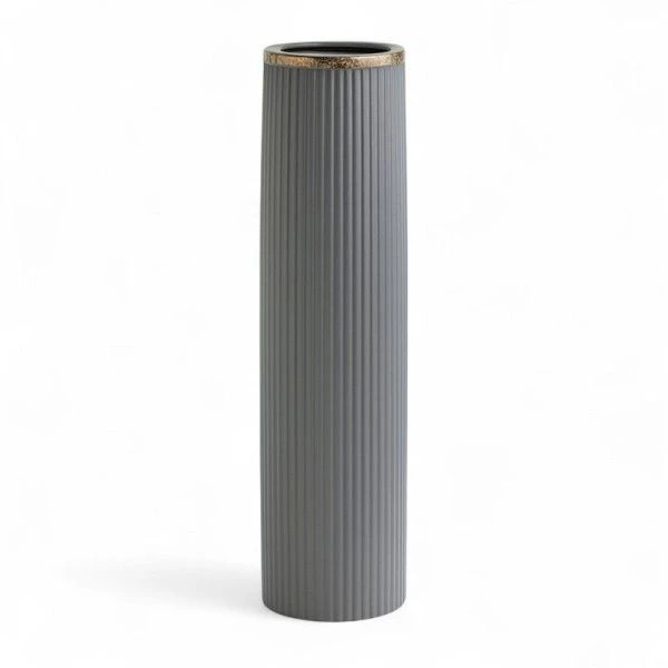 Ваза для сухоцветов 60см керамика серая JC-16004 (8)