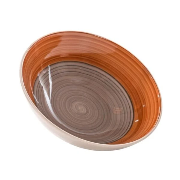 Тарелка глубокая 590мл 18см керамика Аэрография КЭМЭЛ (6/36)