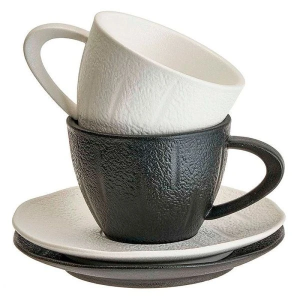 Чайный набор 4пр фарфор FLAT WHITE collection на 2 персоны 200мл подар.уп. AK4-0001 (12)