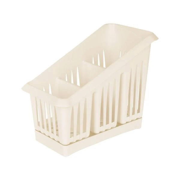 Сушилка для столовых приборов 3 секции 20*12*16см пластик Sugar&Spice шампань (35)