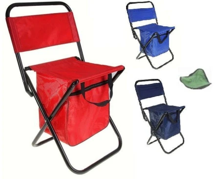 Стул складной для рыбалки с сумкой металл 24*24*55см труба 16мм,h35см(4 ЦВЕТА)JC-4018/HY-8052 -1(20)