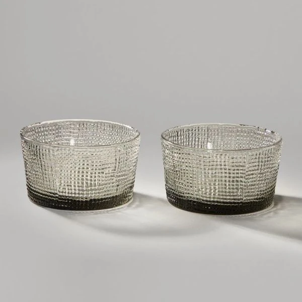 Салатники набор 2шт 10,6*10,5*5,8см стекло Tempo grey (12)