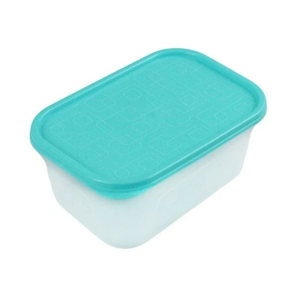 Контейнер пищевой 500мл 141*96*58мм пластик прямоугольный бирюзовый (40)