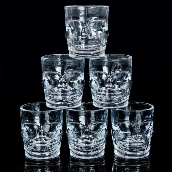 Стопки набор 6шт 50мл стекло ЧЕРЕП DTY-10 (24)