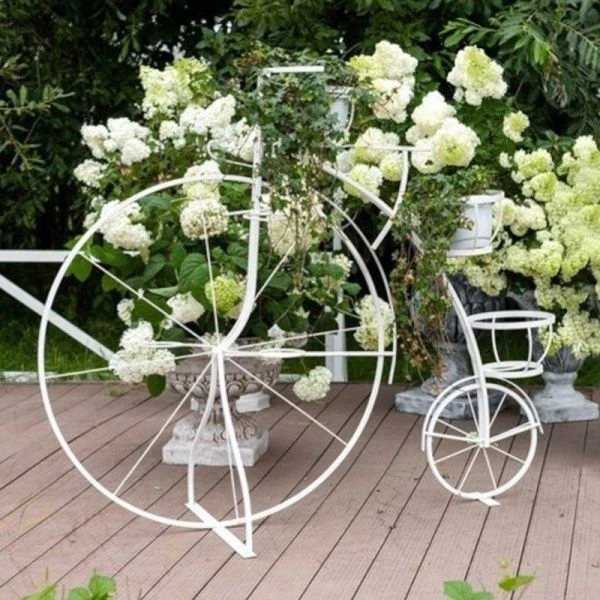 Подставка на 7 цветков 80*159*170см металл ВЕЛОСИПЕД черная 53-606