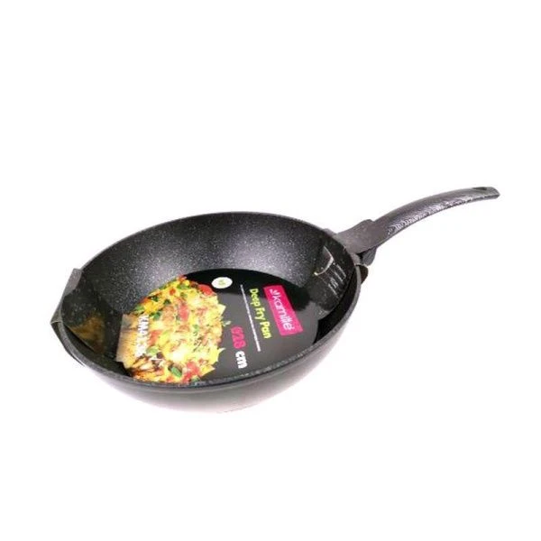 Сотейник 28см h7см алюминий АП мрамор Black marble арт.4136 (6)