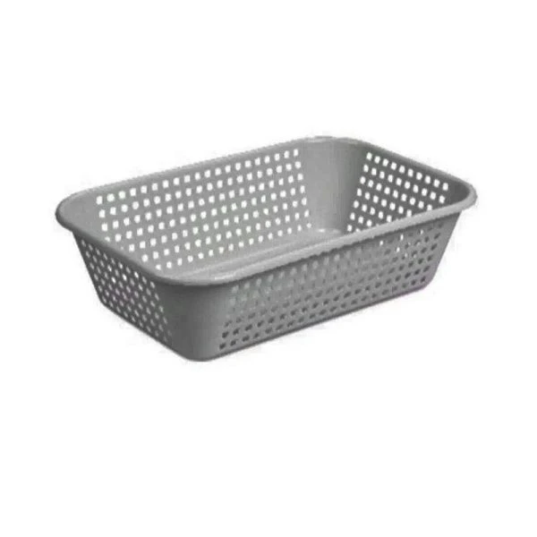 Корзинка универсальная 295*193*77мм пластик ЛОФТ серая (24)