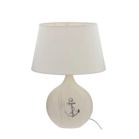 Лампа настольная с абажуром керамика Морской бриз белая 31*20*42см Е27 (4)