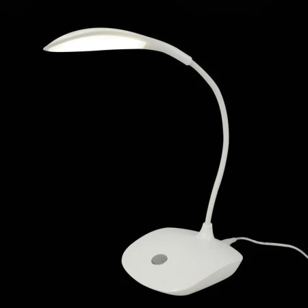 Лампа настольная пластик LED с сенсорной кнопкой (диммер) белая 41*13*11см 8804 (72)