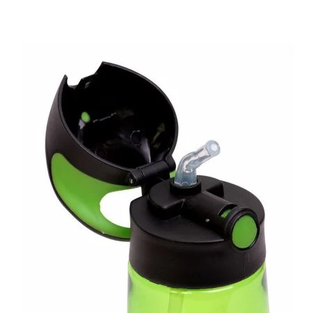 Бутылка для воды 350мл пластик с трубочкой МИКС арт. 2300 (40)