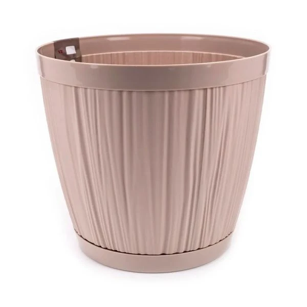 Горшок для цветов 9,6л 270мм пластик BARCELONA молочный шоколад (12)