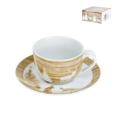 Чайный набор фарфор 2пр 220мл Winter Forest подар.уп. (48)