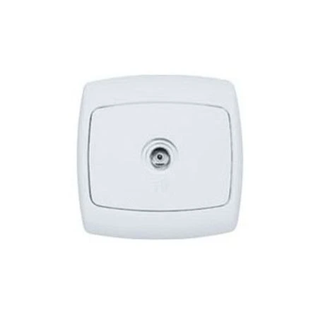 Розетка телевизионная 1-местная пластик РОНДО (скр.уст) оконечная белая RAT-1-BI (108) Розетка телевизионная 1-местная пластик РОНДО (скр.уст) оконечная белая RAT-1-BI (108)