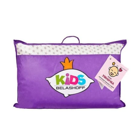 Подушка детская 40*60 Наша умничка заменит. лебяжьего пуха/сатин 100%хлопок, в сумке (2022)  (10)