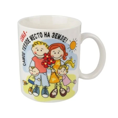 Кружка 350мл керамика СЕМЬЯ 112-08009 (12/48)
