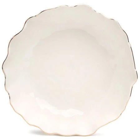 Салатник 1700мл 23*7,5см фарфор Charm с золотой отводкой (18)