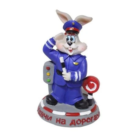 яяяФигурка Кролик / Заяц Удачи на дорогах полистоун 9см MY83442/144 83442/12