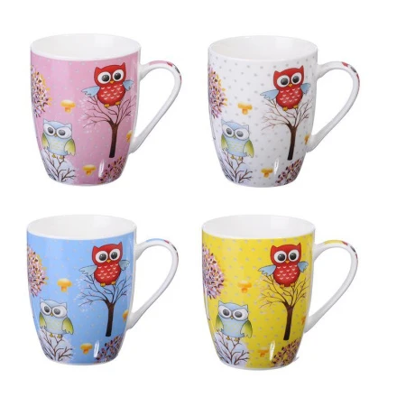 Кружка 350мл фарфор СОВЯТА 4 цвета (48)