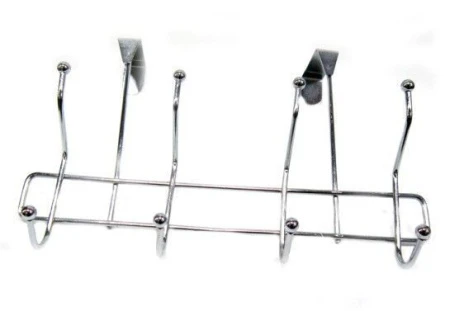 яяяВешалка на дверь 7 крючков 2-х уровневые с подвесом  56х16х15см JC-1075 (60)