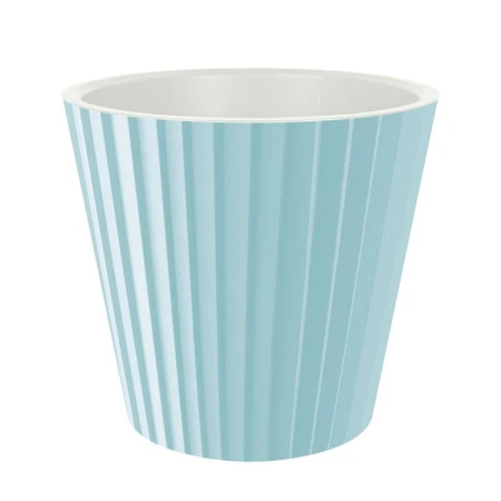 Горшок для цветов 5,8л 230мм пластик Sand небесный (15) ВЫВОД